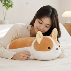 웰시코기 강아지 60cm 모찌 쿠션 바디필로우 인형 애착 침대 선물용
