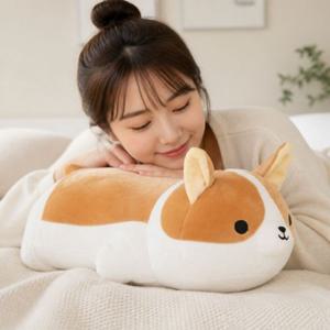 웰시코기 모찌 바디필로우 40cm 강아지 애착 쿠션 수면 인형 선물