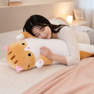 고양이 바디필로우 70cm 인형 수면 쿠션 찰떡 애착 침실 인테리어 소품