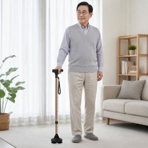 접이식 네발 보행 보조 지팡이 노인 실버 거동 보조기