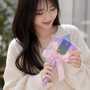 마법소녀 마법봉 카드홀더 교통카드 지갑 목걸이 카드케이스 사원증 수납 선물용