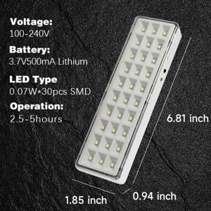 소방 조명 30LED 비상 조명 화재 비상 조명 조명기구 2 가지 모드 벽걸이 형 비상 램프 스마트 홈 전구