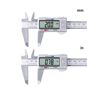 6 인치 디지털 버니어 캘리퍼스 0-150mm Lcd 전자 캘리퍼스, 탄소 섬유 게이지, 높이 측정 도구 악기 마이크로미터