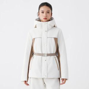 K2630L 후드 하이넥 화이트 구스다운 다운 자켓 방풍 및 보온 자켓