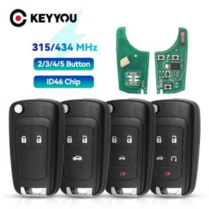 KEYYOU for OPEL/VAUXHALL Astra J Corsa E Insignia Zafira C 2009-2016 315 / 433MHz ID46 2/3/4/5 버튼 자동차 원격 키 DIY