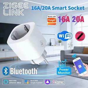 스마트 플러그 WiFi/Zigbee 소켓 EU 전력 모니터 타이밍 기능(Tuya Smart Life APP 제어용)은 Alexa Google Assistant와 함께 작동합니다.