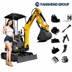 미니 굴삭기 1.6톤 1.8톤 맞춤형 무료 배송 다기능 쿠보타 엔진 굴착기 소형 크롤러 농장용 굴삭기 가정용