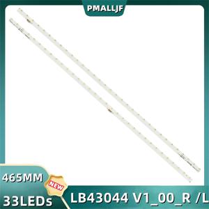 2 개/대 LED 백라이트 스트립 소니 LB43044 V1_00_R LB43044 V0_00_L KDL-43WF805 KDL-43W800F 74.43t08.004-00-fc T430HVF03.2