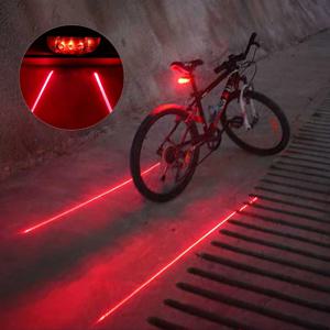 자전거 자전거 LED 조명 2 레이저 5 LED 방수 사이클링 미등 안전 경고 미등 MTB 자전거 후면 테일 라이트