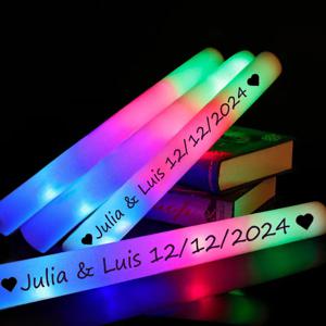 20/30/60Pcs LED 글로우 스틱 대량 다채로운 RGB 글로우 폼 스틱 치어 리더 튜브 어두운 빛 크리스마스 생일 웨딩 파티 용품