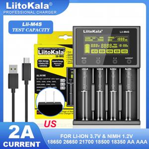 리토칼라 Lii-M4S 5V EU AU UK US 플러그 배터리 충전기 (3.7V 18650 26650 21700 14500 18350 17500 1.2V AA AAA A C 호환)
