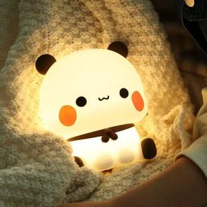 귀여운 팬더 야간 조명 LED Squishy 참신 동물 터치 야간 램프 3 가지 모드 Dimmable Baby kids 침실 야간 조명 팻 램프