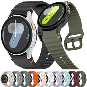 삼성 갤럭시 시계 7/FE/5 Pro/6/4 클래식 44mm 40mm 실리콘 스포츠 벨트 팔찌 correa 갤럭시 시계 7 스트랩에 대한 원래 밴드