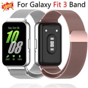 삼성 Galaxy Fit 3 용 밀라노 스트랩 마그네틱 스테인레스 스틸 교체 팔찌 팔찌 Galaxy Fit 3 액세서리 Correa