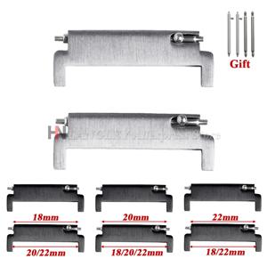 1 쌍 시계 스트랩 어댑터 18mm ~ 20mm 22mm,20mm ~ 18/20/22mm,22mm ~ 22mm 퀵 릴리스 핀 커넥터 시계 밴드 액세서리