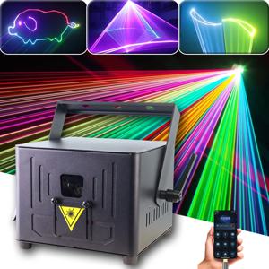 새로운 3W 5W 6W 블루투스 APP IOS/안드로이드 제어 애니메이션 빔 스캐너 RGB 레이저 프로젝터 DJ 디스코 웨딩 효과 조명 DMX512