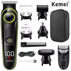 헤어 클리퍼 Kemei KM-696 남성용 다기능 트리머 전기 면도기 남성용 면도기 코털 정리기 5 in 1 전문 트리머