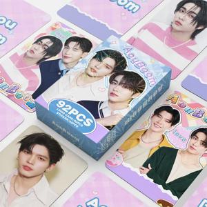 92개 태국 드라마 CP 아우붐 포토 카드 세트 - 아우 & 붐 캐릭터 수집용 로모 카드 미니 스티커 포함