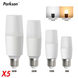 5개 LED 전구 E27 에너지 절약 램프 220V 9W 18W 28W 38W 가정용 실내 램프 LED 조명 스포트라이트