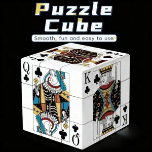 포커 큐브, 3x3 매직 큐브, 플레잉 카드 큐브, 3x3x3 스피드 큐브 장난감, 어린이와 성인에게 적합, 파티 이벤트 선물