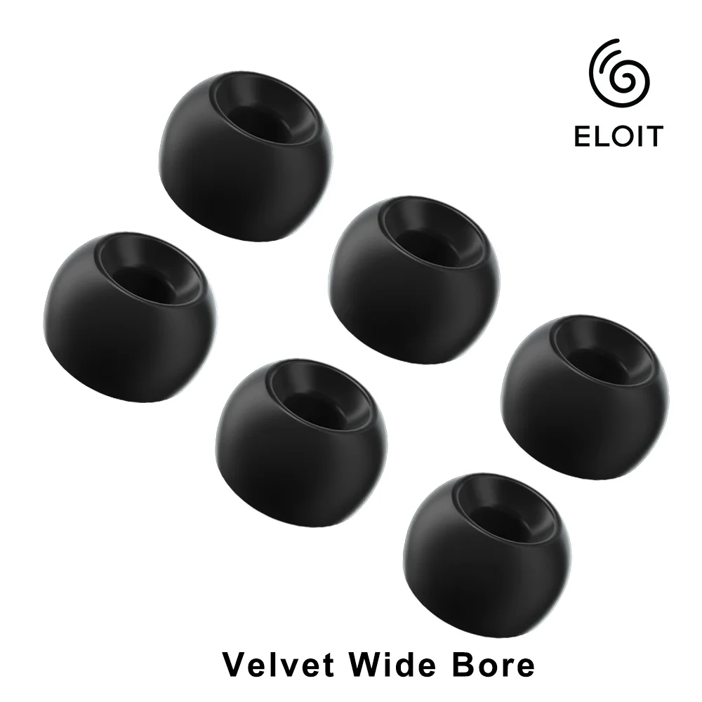 ELOIT DIVINUS 벨벳 와이드 보어 실리콘 이어폰 이어팁(4-6mm 노즐용), 이어버드용 부드럽고 깊은 이어팁 Dunu Davinci