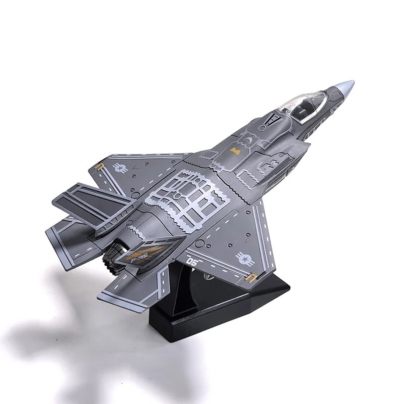 1개 DIY 퍼즐 블록 군사 모델 조립 수집 장난감 F14 F35 B2 전투기 AH64 헬리콥터 모델 장식 장난감