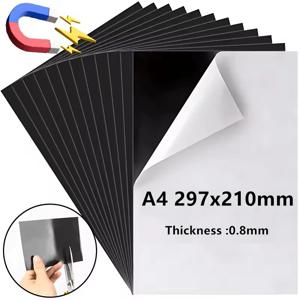 1/2/5Pcs A4 자체 접착식 자기 매트 시트 냉장고 사진 장식용 유연한 자석 시트 고정 스티커 DIY 선물