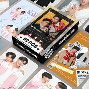 92개/세트 태국 스타 제미니포서트 양면 로모 카드 귀여운 스티커 포함 BL 드라마 연예인 포토카드 팬 선물
