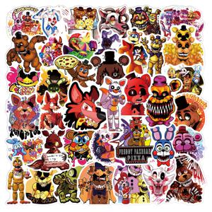 50Pcs FNAF 귀여운 스티커 프레디의 5일 동안의 이야기 만화 애니메이션 패턴 카와이 스티커 노트북 컵 장식