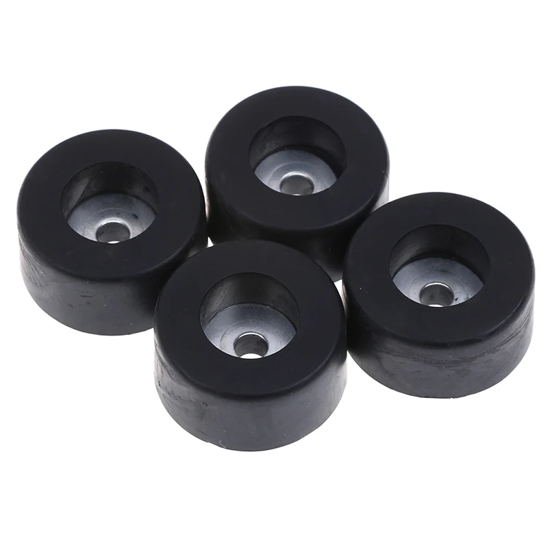 **4개 캐비닛 고무 발 댐퍼 패드 베이스 4개 내구성이 뛰어난 검정색 38mm x 19mm 대형 케이스 스피커**