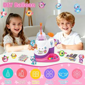 DIY 풍선 동물 만들기 키트 (펌프 포함) 다양한 색상의 풍선 공예 키트, 초보자를 위한 풍선 액세서리
