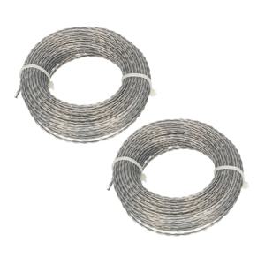 2세트 코어 강화 잔디 트리머 라인 2.0-4.0mm X10m (20m) 라인 스풀 정원용 잔디깎이 커터 트리밍 라인