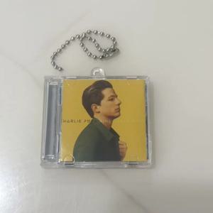 Charlie Puth를 위한 맞춤형 미니 CD 앨범 키체인, 스타 서포트 레코드 NFC 펜던트 무료 배송