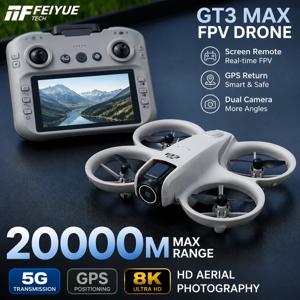 새로운 GT3 미니 드론 8K HD 듀얼 카메라 GPS 브러시리스 포지셔닝 전문가용 180 °   전동 쿼드콥터 미니 드론 어린이 장난감 선물
