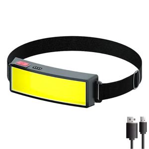COB 휴대용 LED 헤드 라이트 야외 헤드 라이트 배터리 내장 USB 충전식 헤드 램프 캠핑 낚시 등산 랜턴