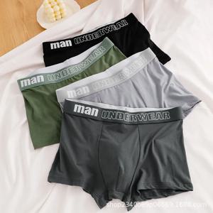 4 개/몫 남성용 복서 코튼 컴포트 팬티 속옷 블랙 L XL XXL XXXL 4XL 통기성 패션 피트니스 스포츠