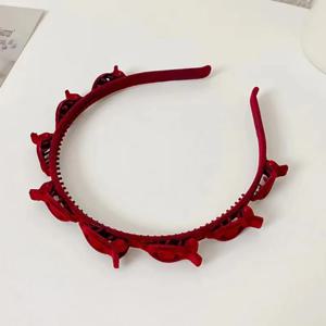 1/2/3 세트 여성용 플로킹 브레이드 헤어밴드 심플한 헤어핀 헤어밴드 패셔너블한 소녀용 세안 헤어밴드