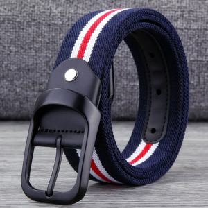 3.5cm 남성용 패브릭 캔버스 웨빙 남성 벨트, 학생 디자이너 남성 레저 바지 벨트, 청바지 벨트, 남성 허리 벨트
