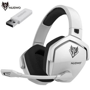 NUBWO G06 듀얼 무선 헤드셋 게이머 PS5, PS4, PC, 모바일, 스위치용 마이크가 포함된 2.4GHz Bluetooth 5.3 게임용 헤드폰