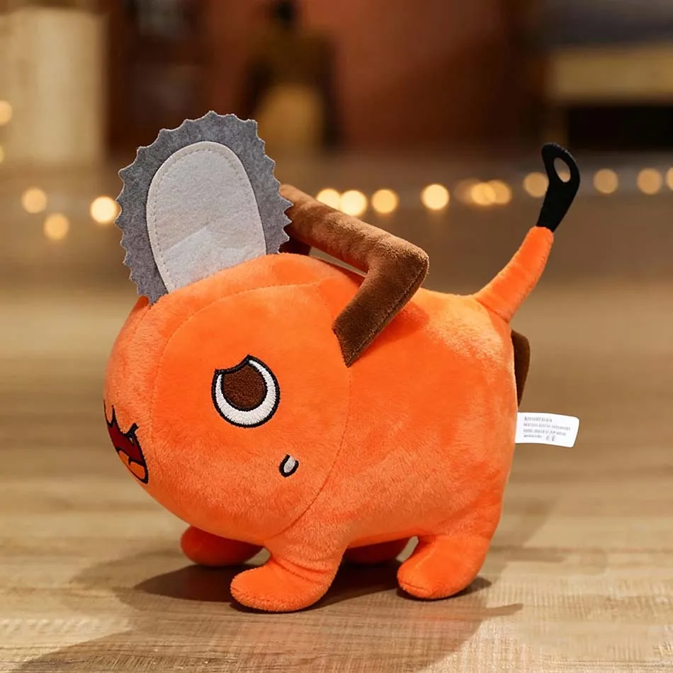 새로운 25cm 포치타 플러시 체인소 맨 플러시 인형 귀여운 만화 애니메이션 소프트 장난감 베개 어린이용 크리스마스 선물