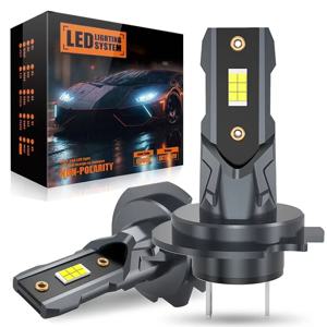 2개입 H7 LED 헤드라이트 전구 22000LM 12개입 CSP 3570 자동차 헤드램프 자동 미니 캔버스 H7 LED 전구 터보 라이트 6500K 12V 110W