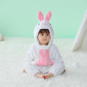 신생아 아기 Romper 유아 긴 소매 옷 Kigurumi 귀여운 토끼 동물 만화 점프 슈트 소녀 소년 잠옷 의상 할로윈
