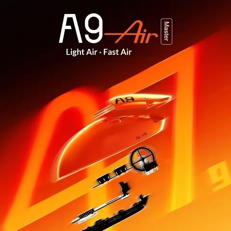 ATK A9 에어 트라이 모드 듀얼 8K 무선 게이밍 마우스 PAW3950 울트라 53g 경량 800mAh 42000DPI 750IPS 인체공학적 PC e스포츠용