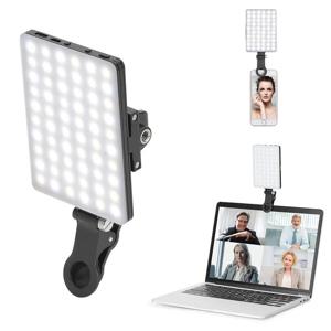 휴대폰 LED 조명 키트, 라이브 방송 셀카 영상 회의 사진 촬영 조명, 휴대용 USB 충전식 보조광