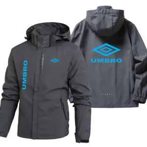 남성용 UMBRO 방수 및 방풍 재킷 (2026년 신모델) - 탈부착 가능한 모자 - 남성용 아웃도어 등산 및 여행용 재킷