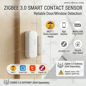 Zigbee 도어 윈도우 센서 스마트 홈 보안 알람 도난 방지 개방/폐쇄 감지기 도어 센서 Tuya Z2MQTT 용 원격 모니터