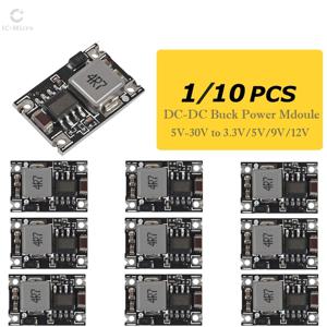 XCW DC-DC 벅 컨버터 스텝다운 전원 공급 모듈 5V-30V에서 3.3V 5V 9V 12V 3A 전압 조정기 (자동차 오토바이 배터리용) 1-10