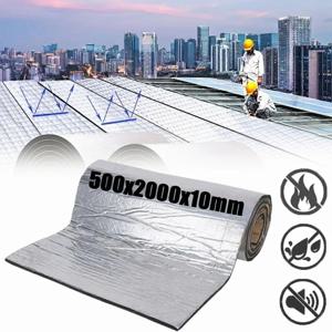 500x2000x10mm 알루미늄 호일 자가 접착 단열재, 지붕 단열 매트 (방화 기능 포함), 다락방 천장용