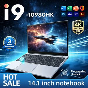 인텔 코어 i9 10980HK 14.1인치 프로 노트북 8코어 16스레드 2.4~5.3GHz 16MB 45W 32GB 램 2TB M.2 SSD 게이밍 노트북 사무용 빠른 속도 새 상품