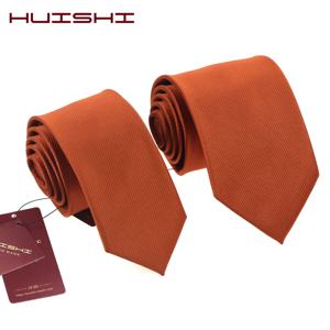 HUISHI 패션 남자 새로운 클래식 다크 오렌지 넥타이 6cm 8cm 스트라이프 짠 방수 비즈니스 웨딩 파티 캐주얼 넥타이